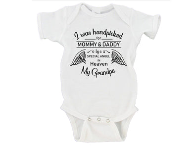 'I Was Handpicked...By A Special Angel...My Grandpa' Remembrance Onesie