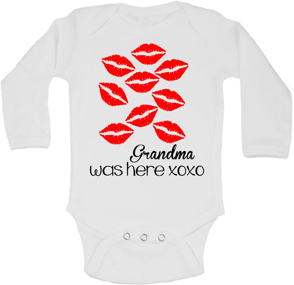  'Grandma Was Here XOXO' Baby Onesie