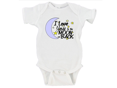  'I LOVE YOU TO THE MOON...' Baby Onesie